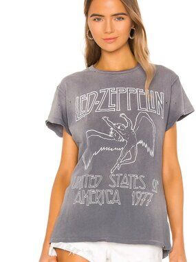 MadeWorn Led Zeppelin 1977 Tour Graphic Tee - Gray